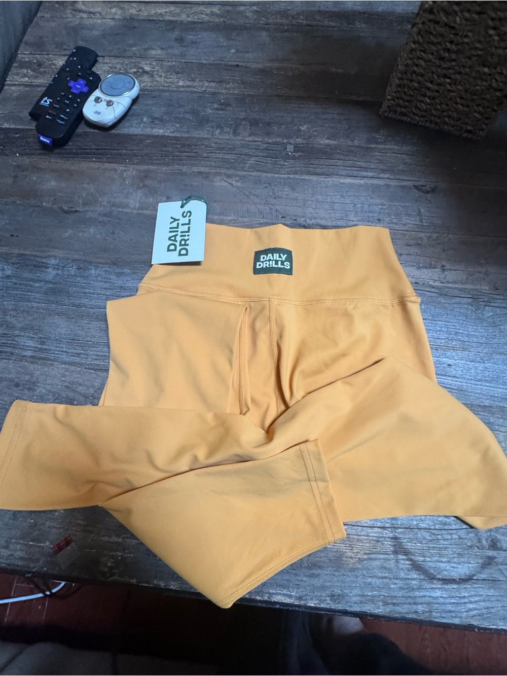 Daily Drills Girls' Mustard Yellow High-Waist Leggings